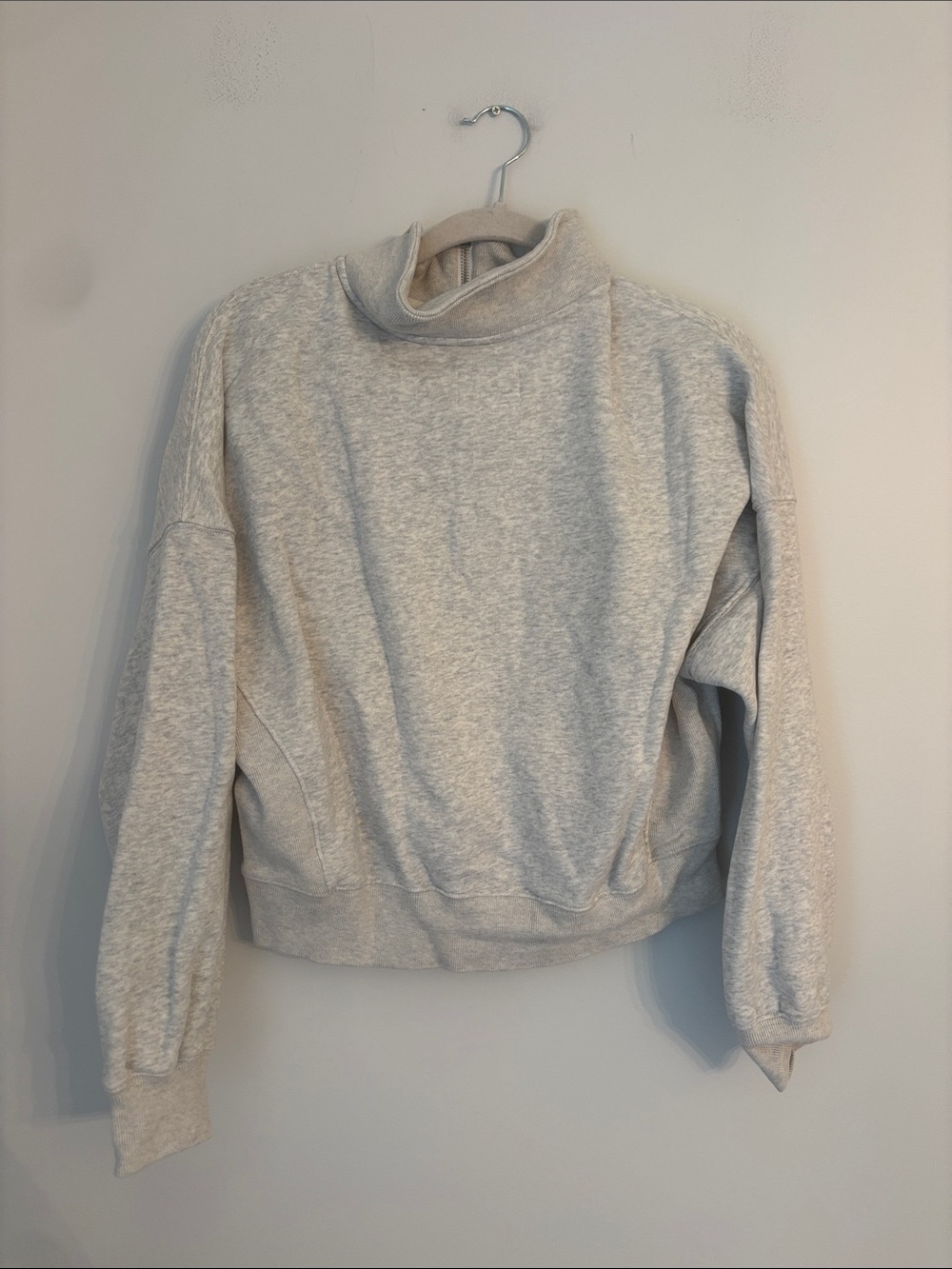 Abercrombie & Fitch Heather Grey Quarter Zip Pullover Size Small - Picture 3 of 3